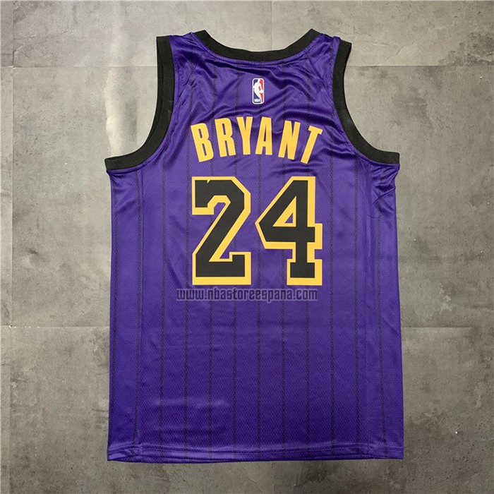 Camiseta Los Angeles Lakers Kobe Bryant NO 24 Ciudad 2018 Violeta